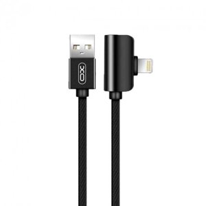 Кабель USB XO NB46 2в1 + переходник USB - Lightning + Lightning Audio 1m (black)