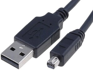 Кабель пристроїв Delock USB2.0 A-mini 8p M/M 1.5m Nikon UC-E1 D=3.5mm Ferrite чорний (70.08.2218)