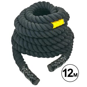 Канат для кроссфіта SP-planeta combat battle ROPE UR R-6228-12 чорний