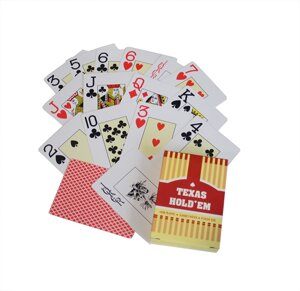 Карти гральні покерні пластикові Duke Texas Hold'em 54 аркуша 88х68 мм (DN30766RED)