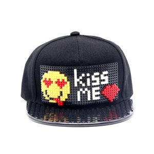 Кепка-конструктор BricksCap Kiss me L/XL (56 - 60 см) від 10 років Чорний (1000102-L/XL)