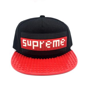 Кепка-конструктор BricksCap Supreme L/XL (56 - 60 см) від 10 років Чорно-червоний (1000114-L/XL)