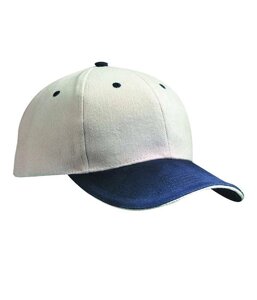 Кепка Myrtle Beach 6 Panel Sandwich Cap U Бежево-синій (MB024)