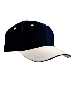 Кепка Myrtle Beach 6 Panel Sandwich Cap U Чорно-бежевий (MB024)