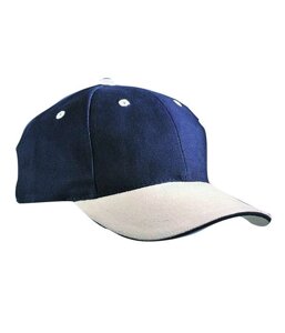 Кепка Myrtle Beach 6 Panel Sandwich Cap U Синьо-бежевий (MB024)