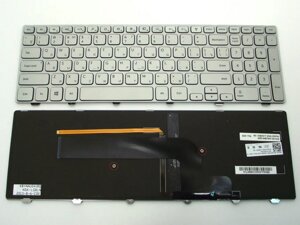 Клавіатура для ноутбука DELL Inspiron 15-7000, 7537 Series Silver, RU