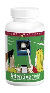 Комплекс для підтримки уваги у дітей Attentive Child Source Naturals 60 таблеток