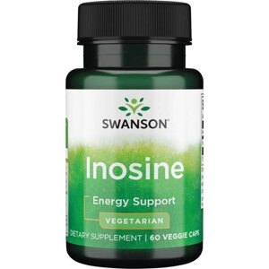 Комплекс для профілактики роботи серця Swanson Inosine 500 mg 60 Caps