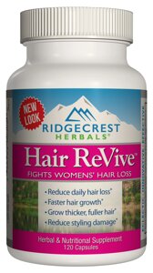 Комплекс від Випадання Волос для Жінок, Hair ReVive, RidgeCrest Herbals, 120 капсул