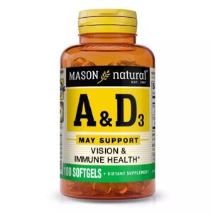 Комплекс Вітамін A+D Mason Natural Vitamin A & D3 100 Caps