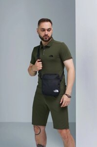 Комплект TNF хакі Футболка Polo та Шорти + Барсетка Репліка L (1396763082/2)