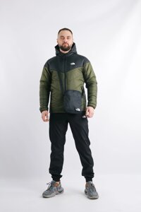 Комплект TNF: куртка хакі з чорним + штани чорні + барсетка 3XL (1163387737/5)