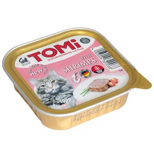 Консерви для кішок TOMi shrimps паштет із креветками 100 г (4003024320068)