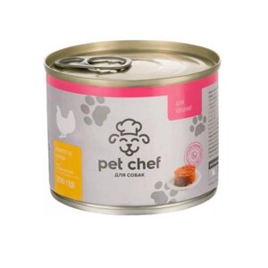 Консерви для собак Pet Chef паштет з куркою для цуценят 200 г (4820255190112)