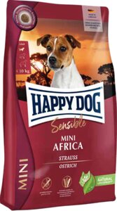 Корм для собак дрібних порід із чутливим травленням Happy Dog Mini Africa 4 кг