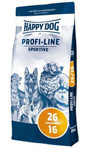 Корм для дорослих та робочих собак Happy Dog 26/16 Profi Line Sportive 20 кг (2576)