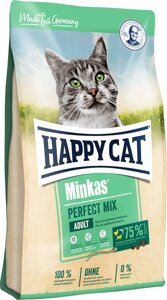 Корм для дорослих котів Happy Cat Minkas Perfect Mix з птахом ягнятком та рибою 1.5 кг