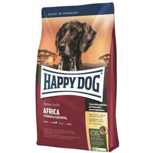 Корм для дорослих собак Happy Dog Sensible Africa з м'ясом страуса та картопляними пластівцями 12.5 кг