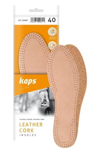 Шкіряні устілки з корковим деревом Kaps Leather Cork 44