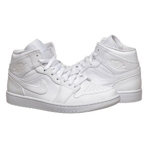 Кросівки чоловічі Jordan 1 Mid White (554724-130) 40 Білий