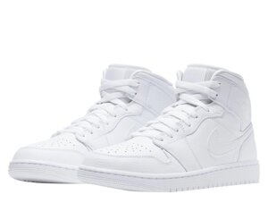 Кросівки чоловічі Jordan 1 Mid White (554724-130) 45.5 Білий