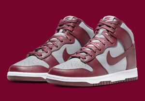 Кросівки чоловічі Nike Dunk High (DD1399-600) 42 Бордово-Сірий