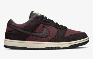 Кросівки жіночі Nike Dunk Low "Fleece"DQ7579-600) 37.5 Бордовий