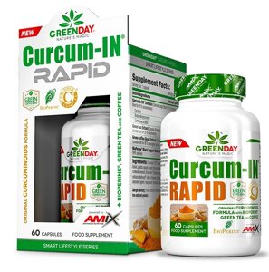 Куркумін для спорту Amix Nutrition GreenDay Curcum-IN Rapid 60 Caps