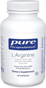 L-аргінін l-Arginine Pure Encapsulations підтримка вироблення оксиду азоту підтримка імунітету пам'яті здоров'я серця і