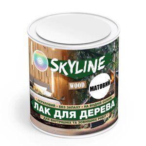 Лак для дерева акриловий Skyline Wood Прозорий Матовий 0.75л