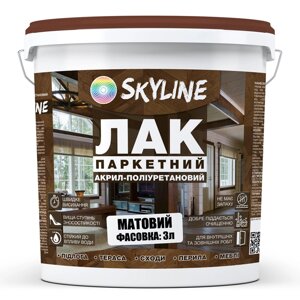 Лак для Пола Skyline Паркетний акрил-поліуретановий Матовий 3 л