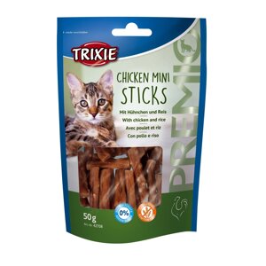 Ласощі для кішок Trixie 42708 Premio Mini Sticks курка/рис 50 г (4011905427089)