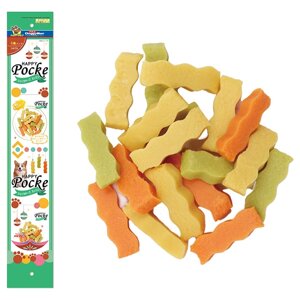 Ласощі для собак DoggyMan Wave Shaped Cheese Snack Mixed Flavor 80 г 4 шт по 20 г (6941333402052)