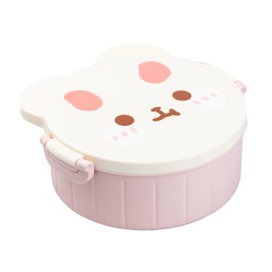 Ланч-бокс дитячий зі столовими приладами TS Kitchen Rabbit 18*18*7 см рожевий (HP12270P)