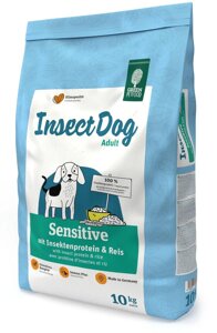 Легкоусвояемий корм для собак з протеїном комах Green Petfood InsectDog Sensitive 10 кг