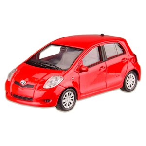 Машина металева toyota YARIS WELLY 44003CW масштаб 1:43 червоний