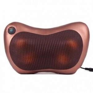 Масажер SUNROZ Neck Massager Pillow масажна подушка для області шиї і голови Коричневий (SUN1304_2)