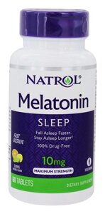 Мелатонін Melatonin Natrol 10 мг 60 пігулок