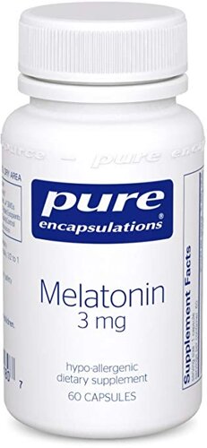 Мелатонін, Pure Encapsulations, 3 мг, 60 капсул (30473)