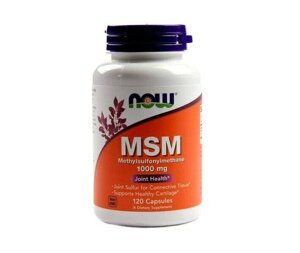 Метилсульфонілметан ЧСЧ Now Foods MSM 1000 мг у капсулах №120