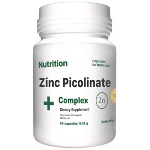 Мікроелемент Цинк EntherMeal Zinc Picolinate + Complex 60 Caps