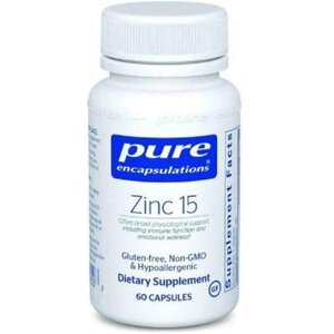 Мікроелемент Цинк Pure Encapsulations Zinc 15 mg 60 Caps