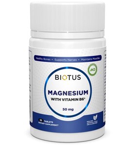 Мікроелемент Магній Biotus Magnesium with Vitamin B6 30 Tabs BIO-530272