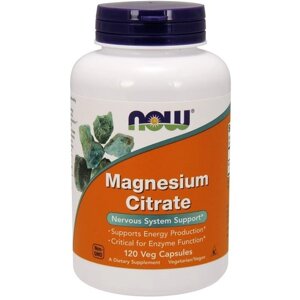 Мікроелемент Магній NOW Foods Magnesium Citrate 120 Veg Caps