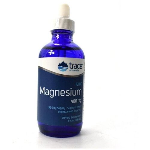 Мікроелемент Магній Trace Minerals Liquid Ionic Magnesium, 400 mg 4 fl oz 118 ml TMR-00353