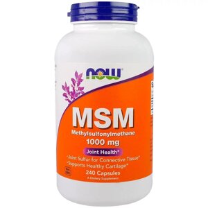 МСМ ( Метілсульфонінметан ), Now Foods, MSM, 1000 mg, 240 Capsules