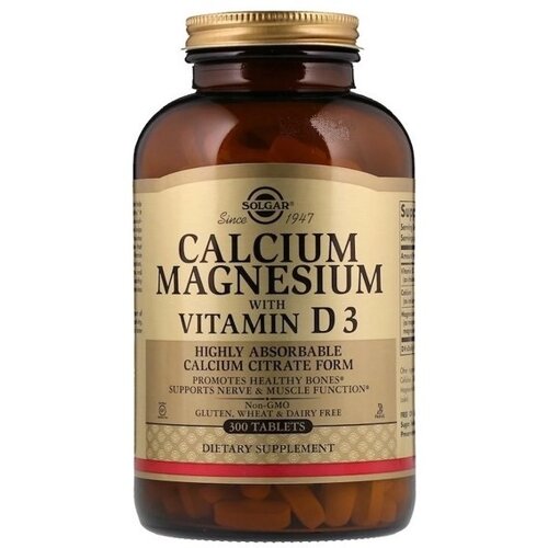 Мультимінеральний комплекс Solgar Calcium Magnesium with Vitamin D3 300 Tabs