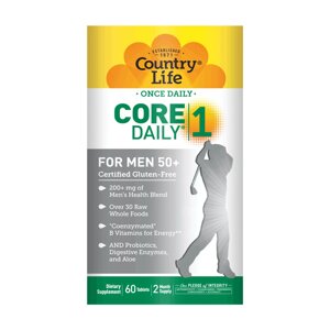 Мультивітаміни для Чоловіків, 50+Core Daily-1 for Men 50+Country Life, 60 таблеток