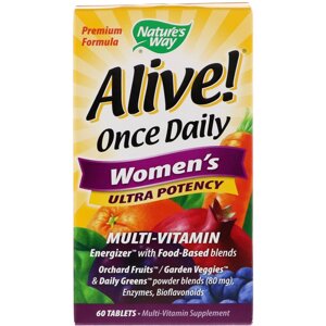 Мультивітаміни для жінок Nature's Way Alive! Ultra Potency Multi-Vitamin 60 таблетки