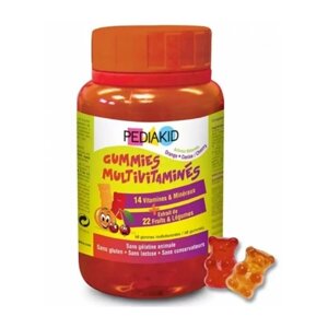 Мультивітаміни Pediakid Gommes Multivitamin 60 Chewable Tabs Orange Cherry